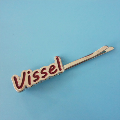 厂家直供金属字母发夹 日系简约一字夹定制 可定制logo花纹 夹子