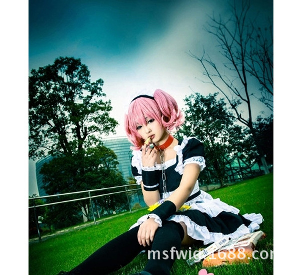 妖狐x仆ss骷髅宫歌留多cos项链项圈锁l链假发锁链可拆卸ebay wish