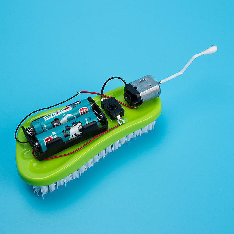 diy刷刷车扫地机器人 小学生科技小制作实验玩具教育培训拼装发明