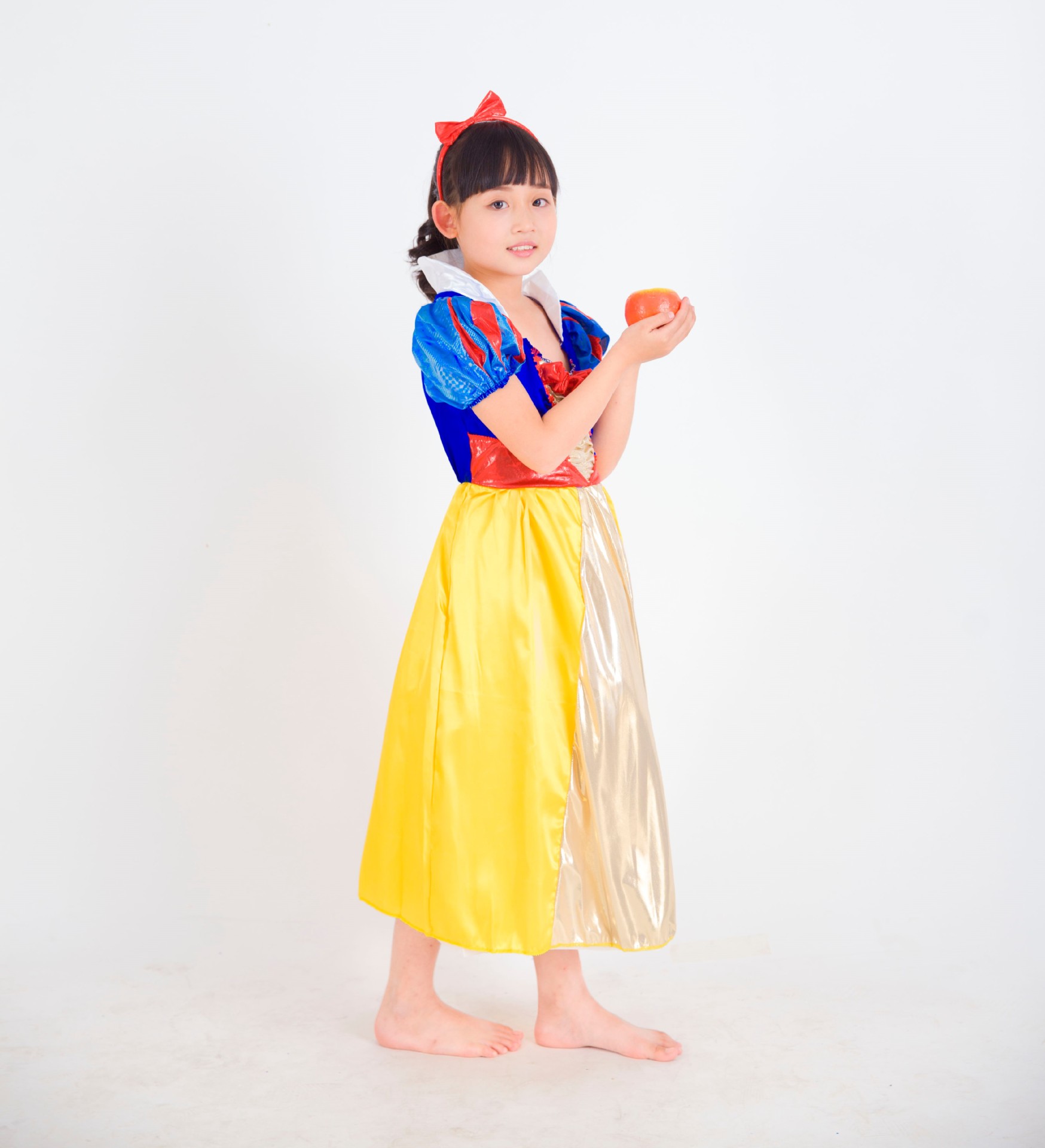 新款公主裙中小女童连衣裙 万圣节白雪公主连衣裙表演服一件代发