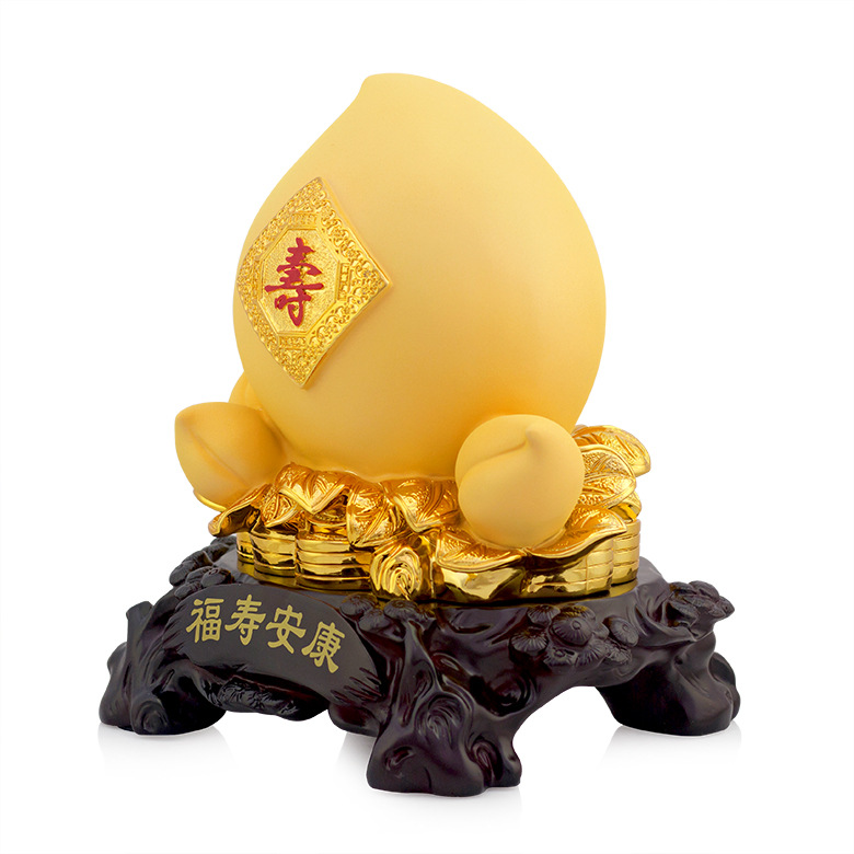 寿桃摆件福寿安康送爷爷奶奶姥姥老年人生日礼物贺寿祝寿礼品寿礼