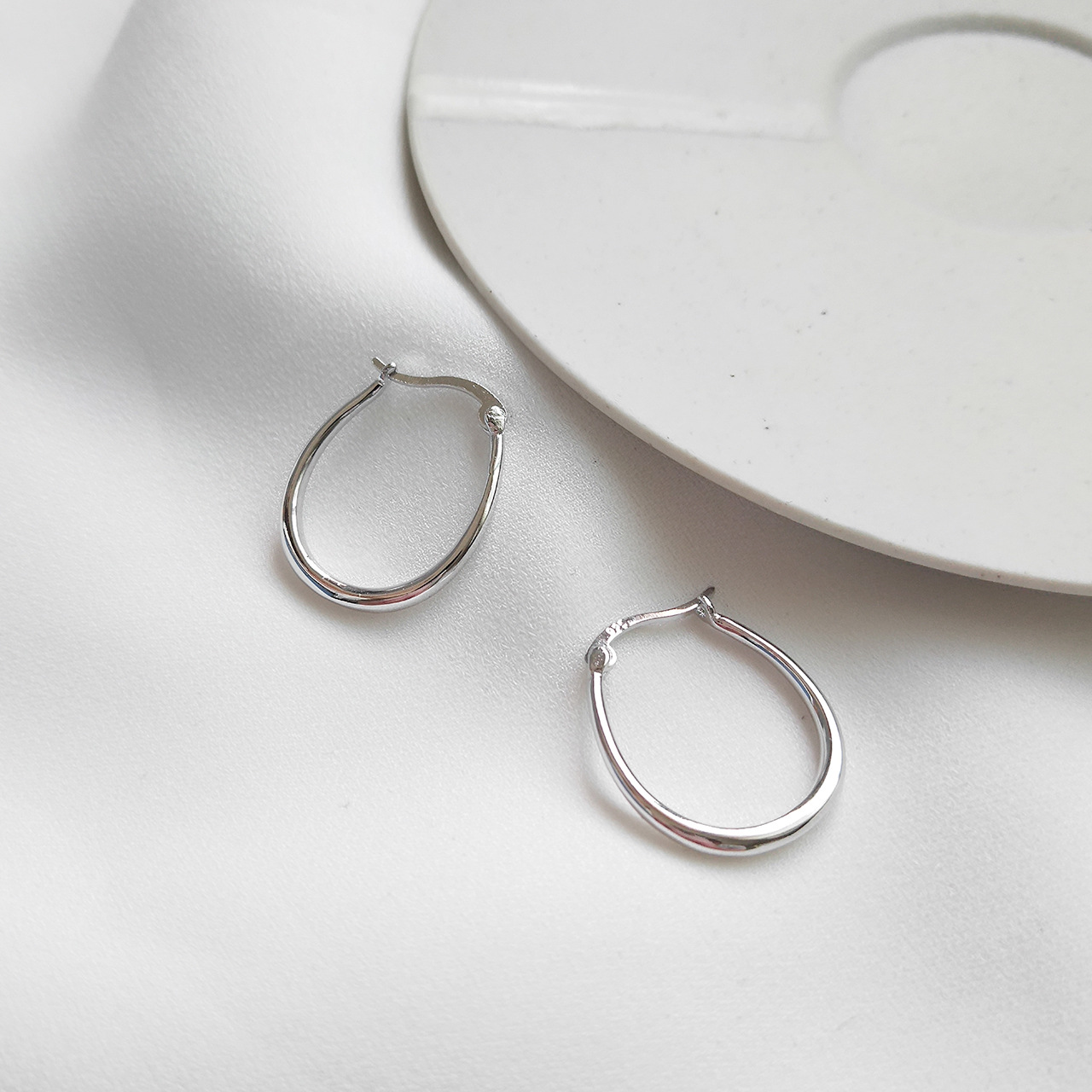 925纯银马蹄扣u型实心耳钉耳环女耳饰韩国 耳坠韩版送女友批发