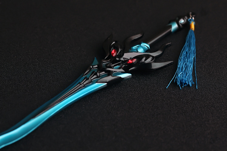 王者兵器周边李白千年之狐30cm凤求凰金属武器道具玩具模型不开刃