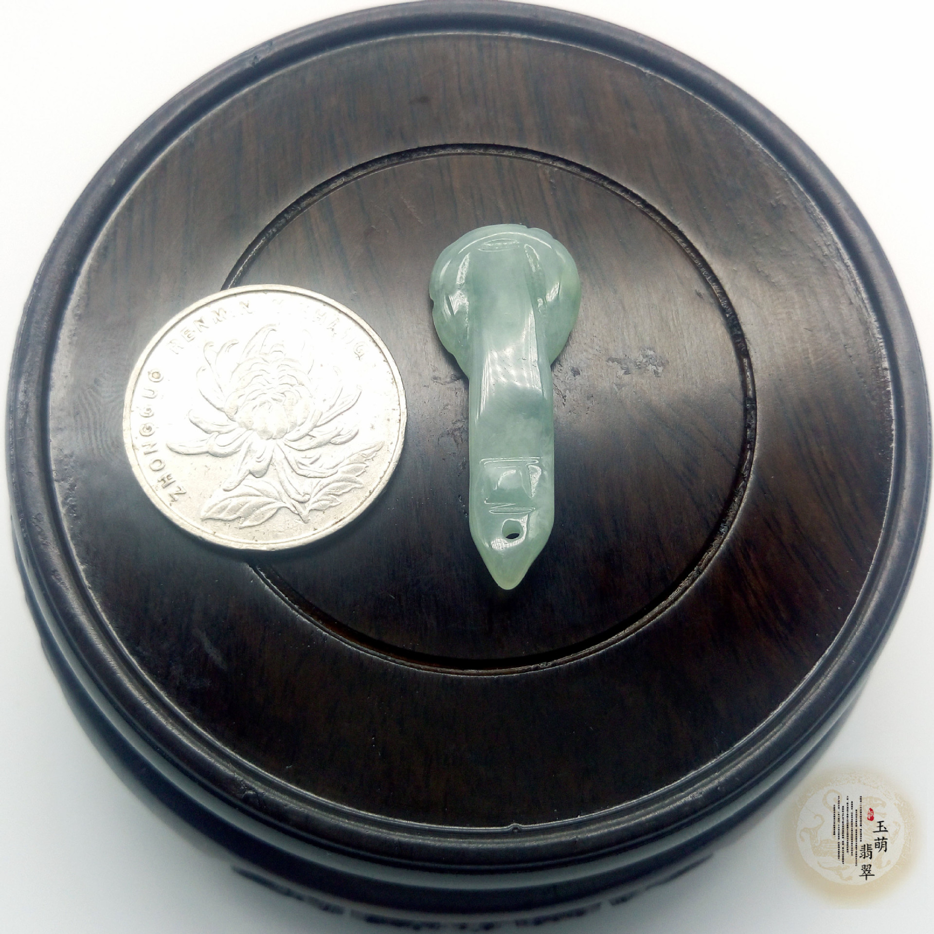 新款创意翡翠a货如意棒吊坠正品天然玉如意挂件小挂饰配饰批发