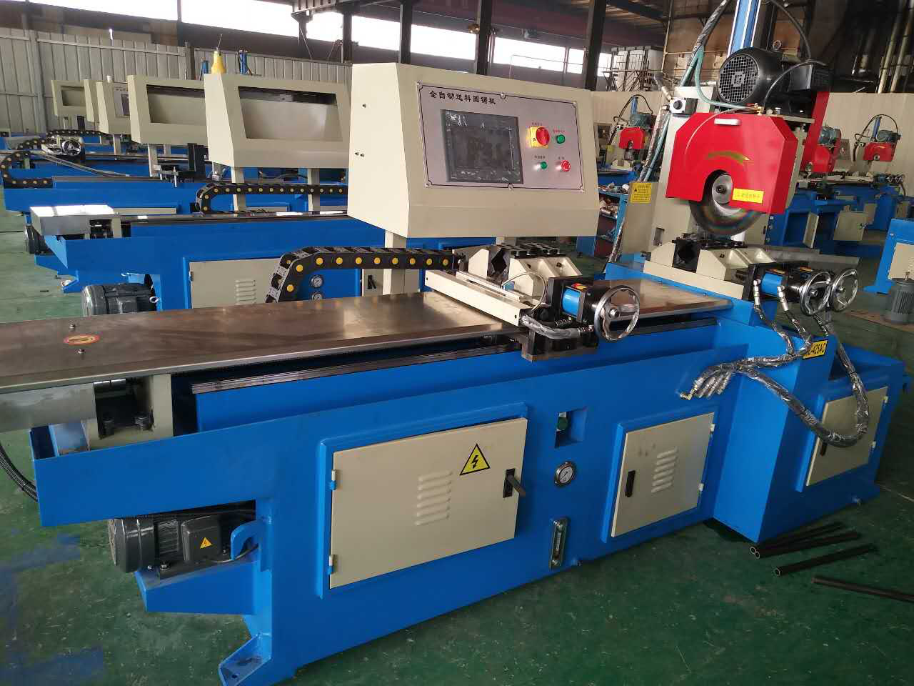 宇科供应全自动上下料切管机无毛刺下料机钢管切割锯