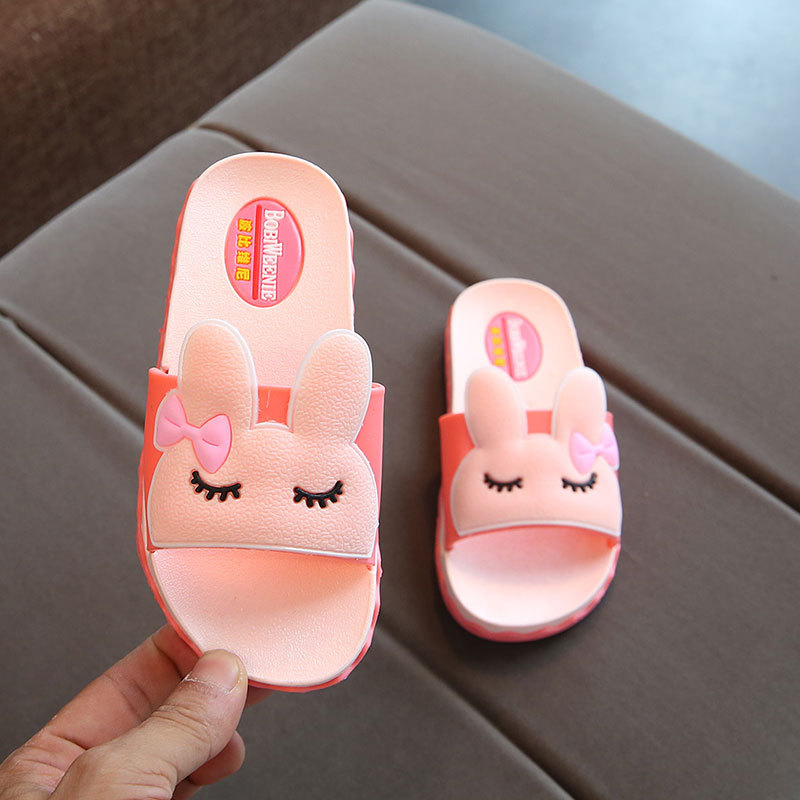 Children's Slippers Summer Female Bathroom Parent-Child Boy Girls Sandals Home Indoor Non-Slip Baby Cute Little Princess