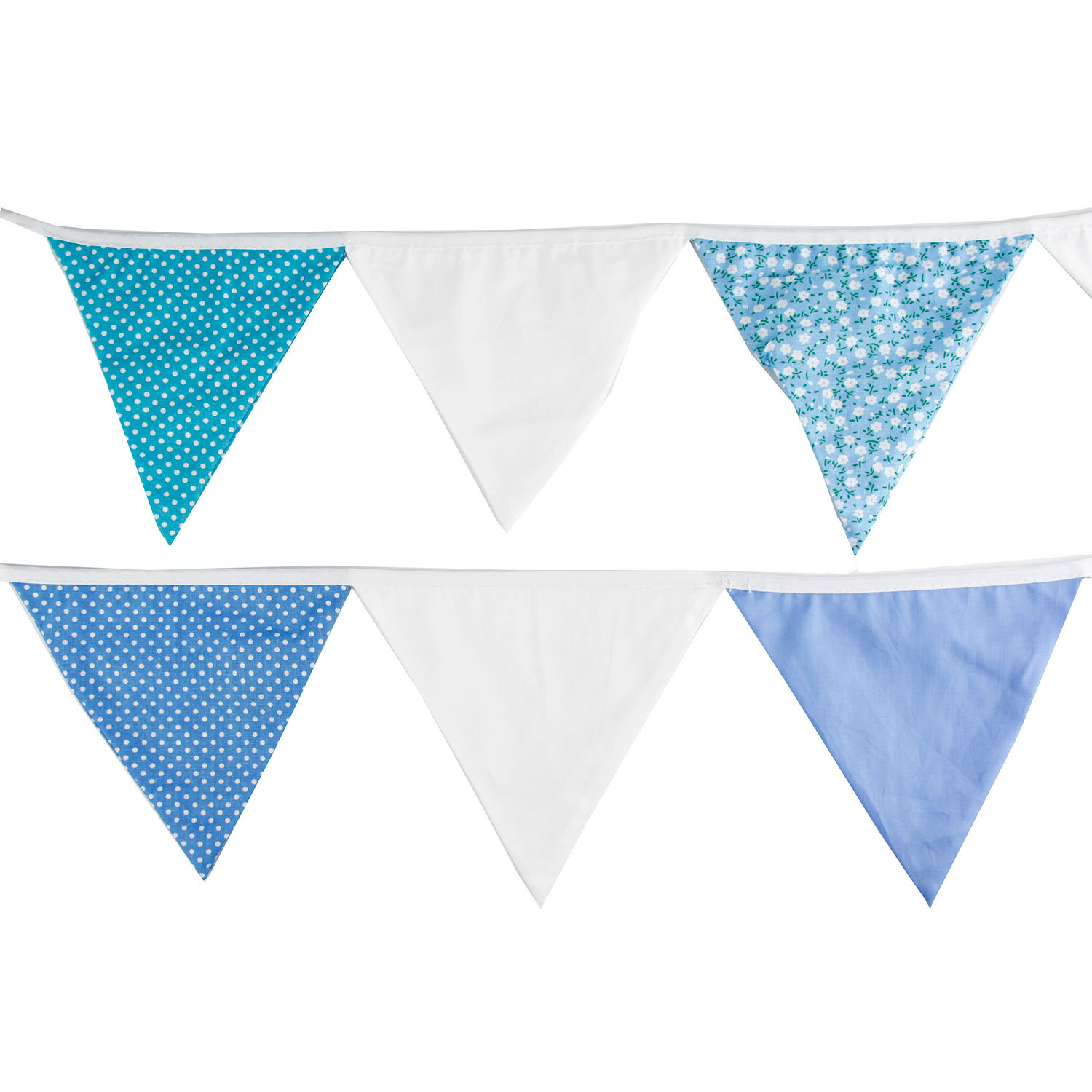 蓝白三角旗西式婚礼装饰挂旗儿童生日派对装饰婚庆拉旗三角旗