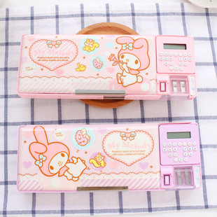 melody美乐蒂双层铅笔盒小学生文具盒可爱卡通塑料多功能创意笔盒
