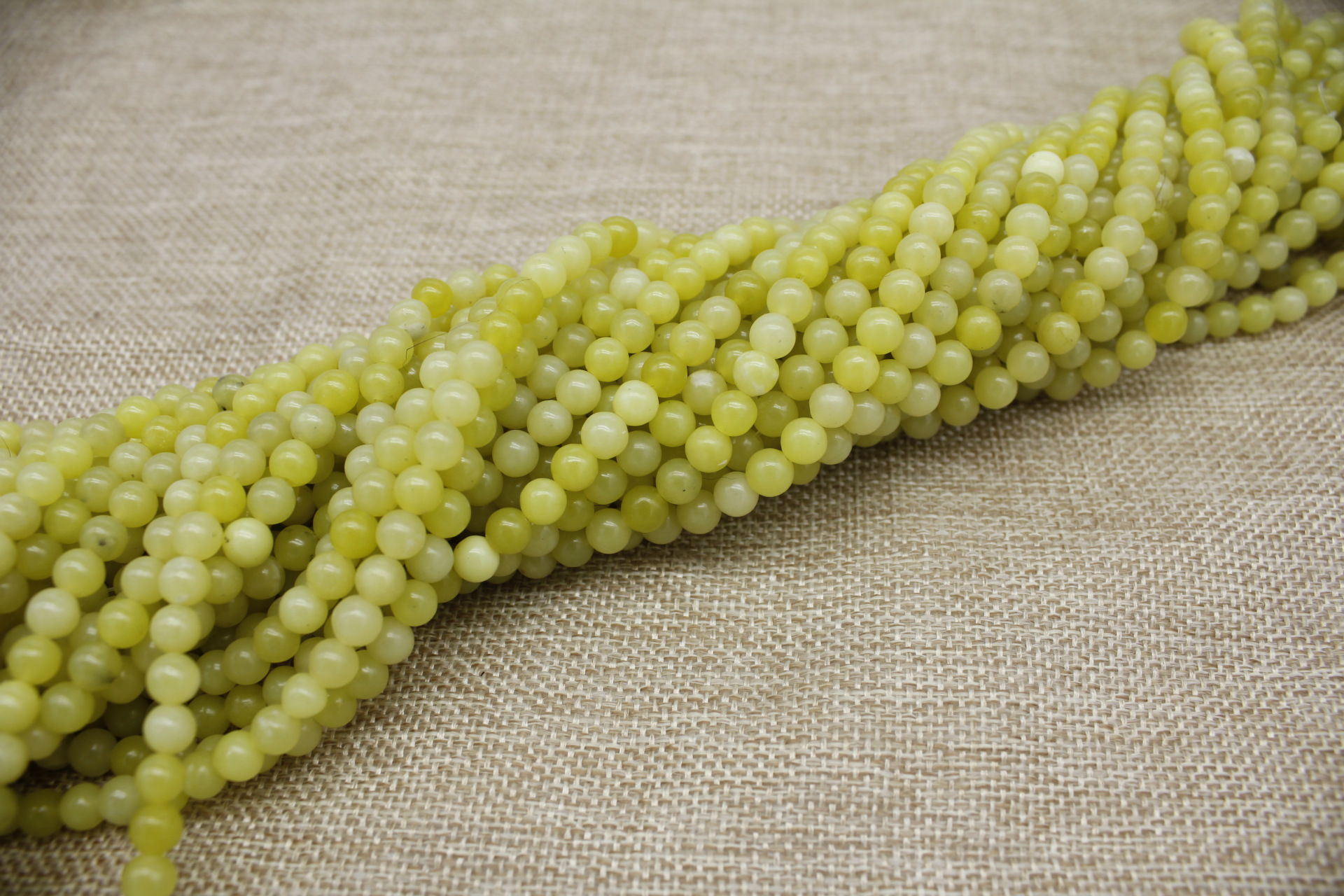 金鹏程 天然柠檬玉散珠圆珠半成品 diy饰品配件批发 厂家直销