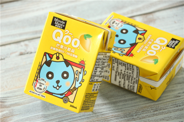 香港进口饮料 美粒果qoo酷儿 迷你黑加仑果汁饮料200m.