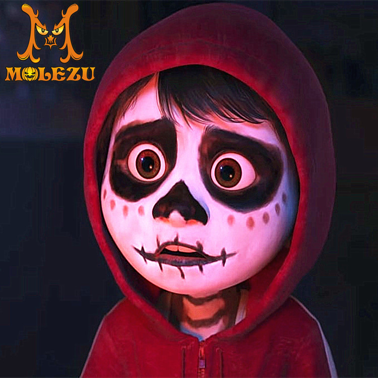 新款乳胶面具寻梦环游记coco小男孩魔鬼头套造型影视道具厂家直销