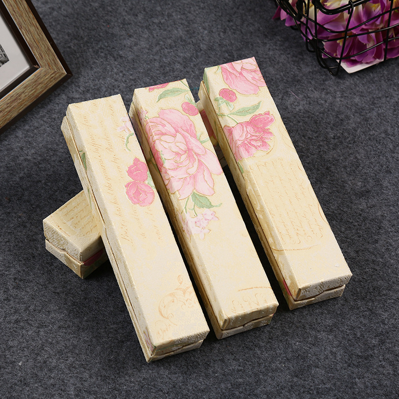 New Flower Necklace Packaging Box 21.5*4.5 **4cm Jewelry Box Tiandigai Gift Box Paper Box Can Be Ordered