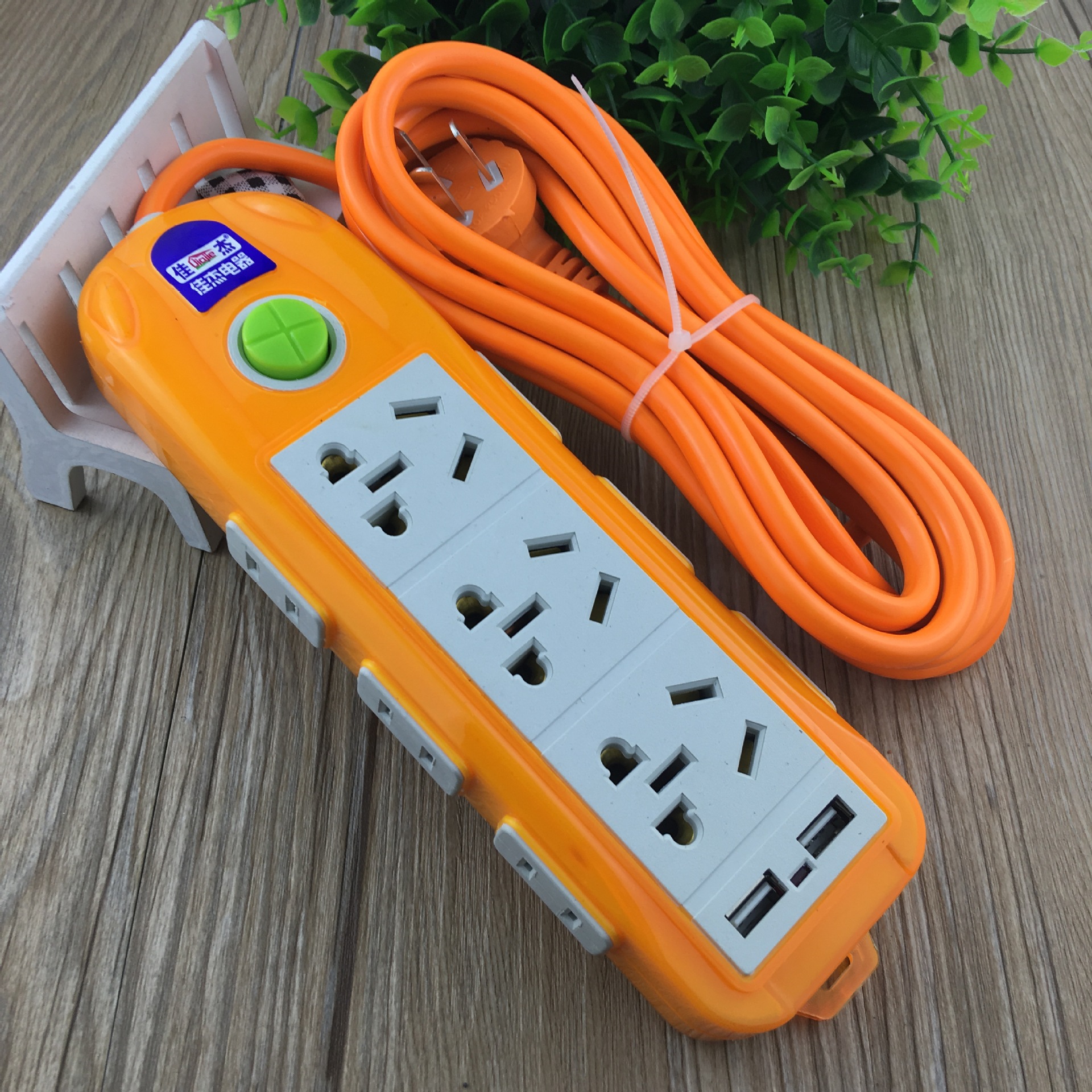 移动办公插座佳杰27孔usb移动插线板b805usb大功率排插智能插座