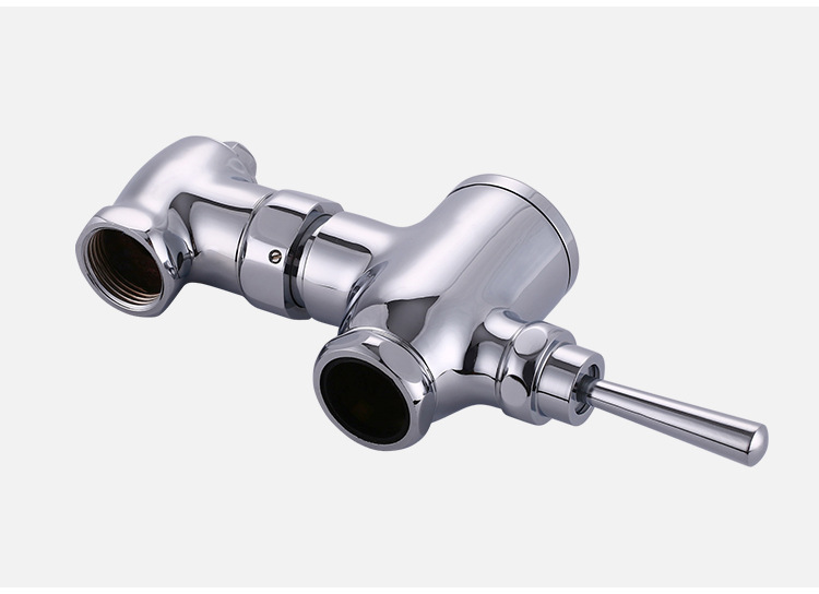 卧式伸缩手按压延时冲洗阀 全铜水暖五金配件 卫浴配件冲洗阀