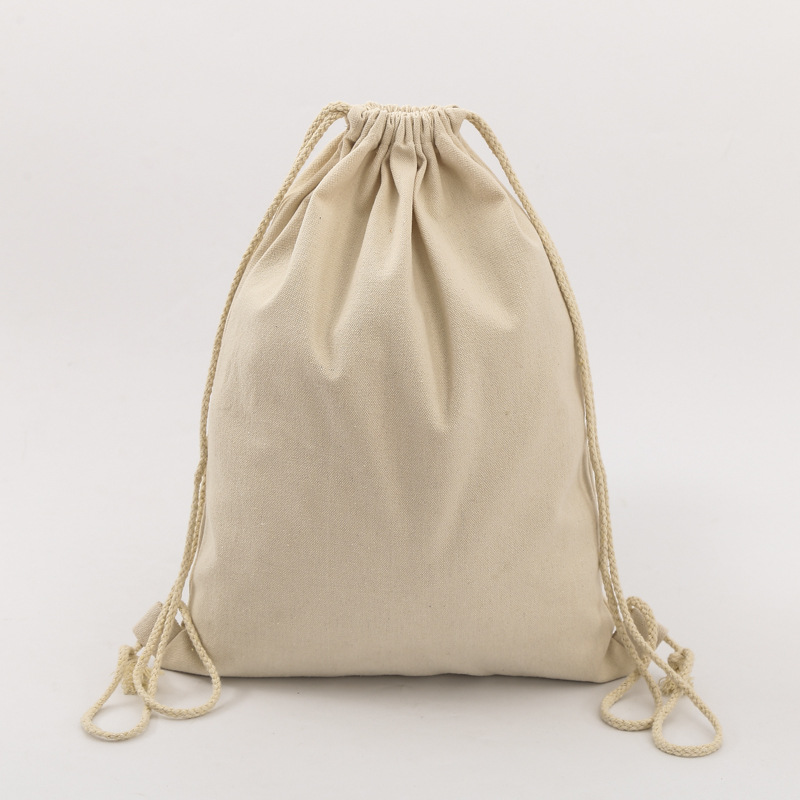 厂家定做棉布背包袋 束口帆布袋现货 棉麻抽绳收纳布袋定做印刷