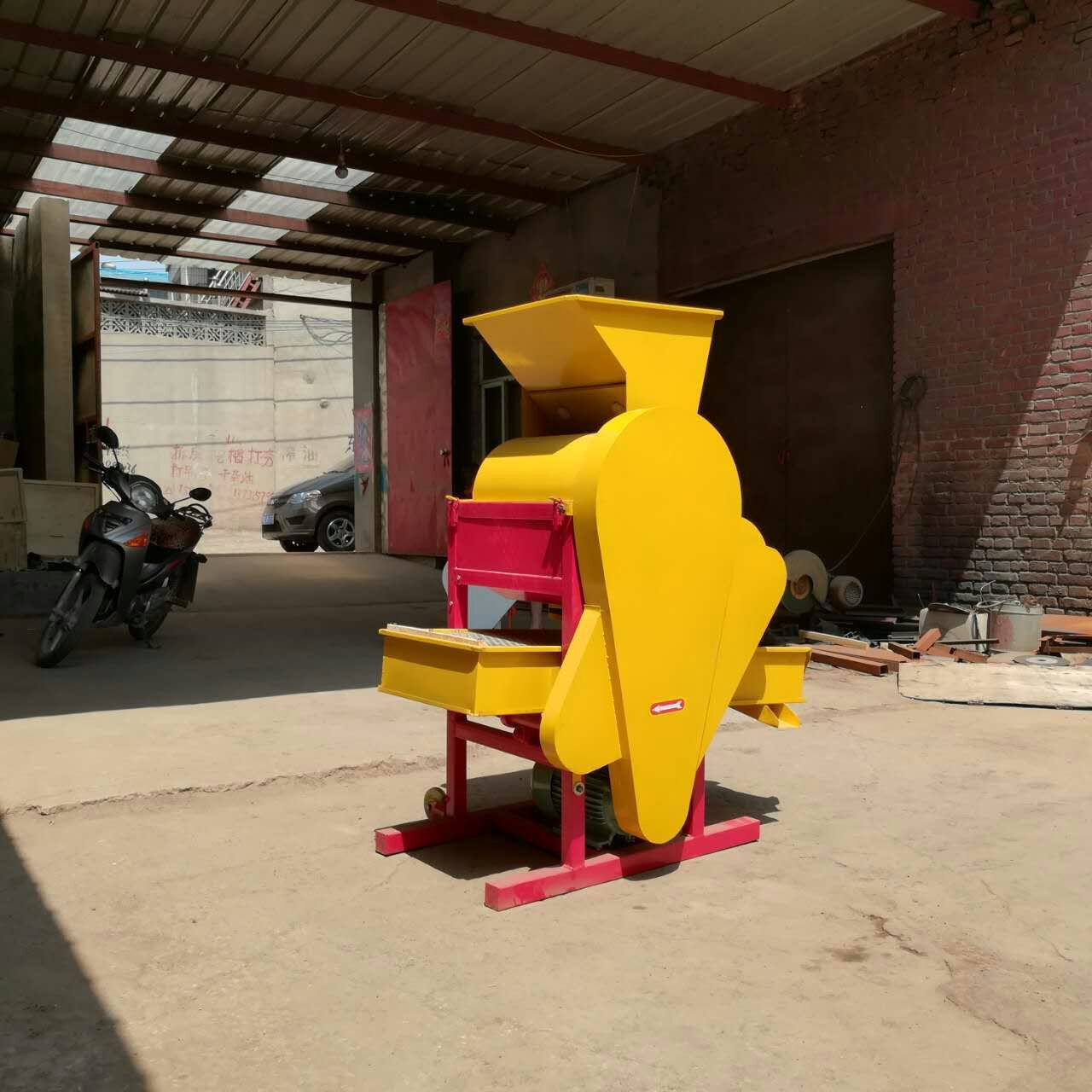 剥花生机器 花生去壳机 自动进料二次抽风花生剥壳机质保两年