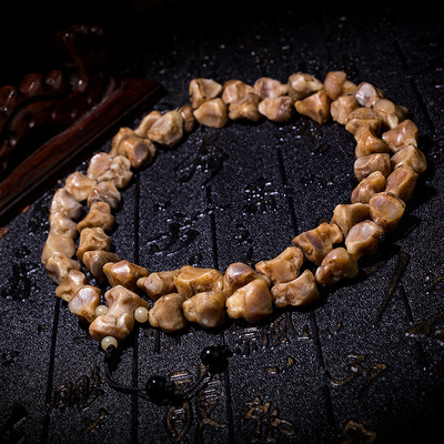 狼骨髀石手串关节骨趾骨手链天然骨头文玩藏式密宗民族风款佛珠