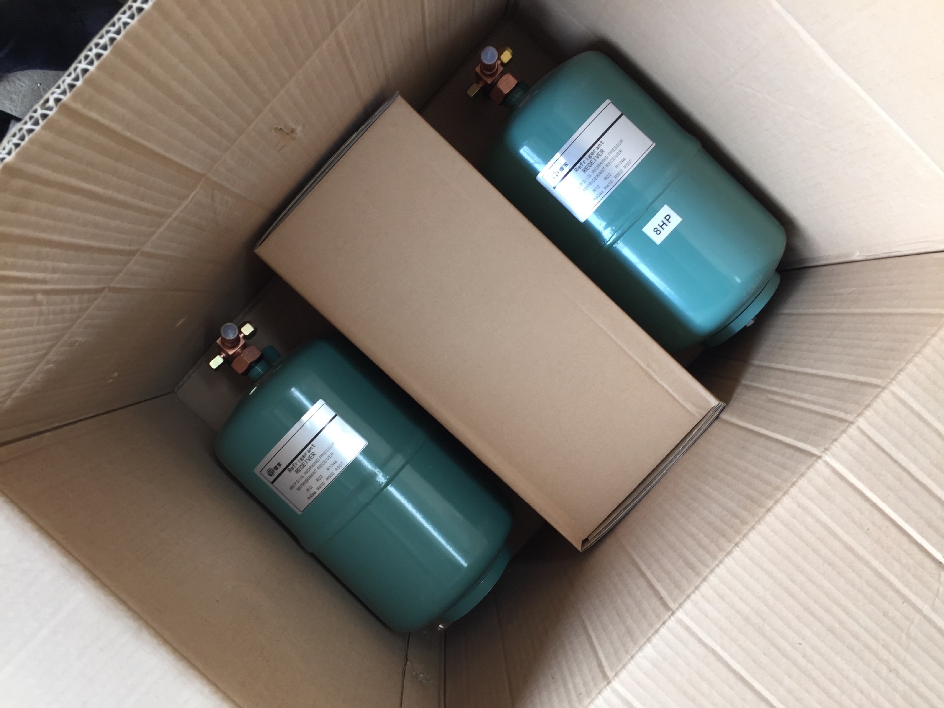 空调配件制冷设备机组立式带美优乐阀储液器空气能热泵储液筒桶