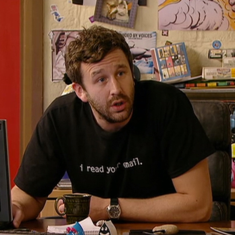 it狂人 it crowd roy 程序员 read your email geek c语言短袖t恤