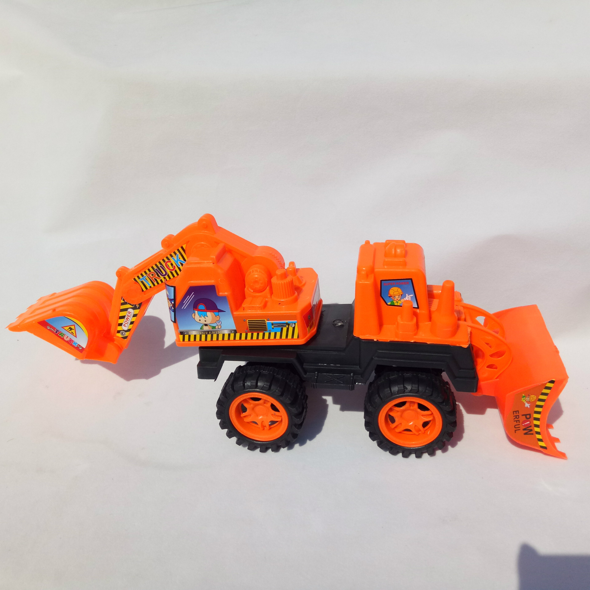 999-8滑行连推带挖工程车玩具玩沙沙滩车九元九挖掘机十元