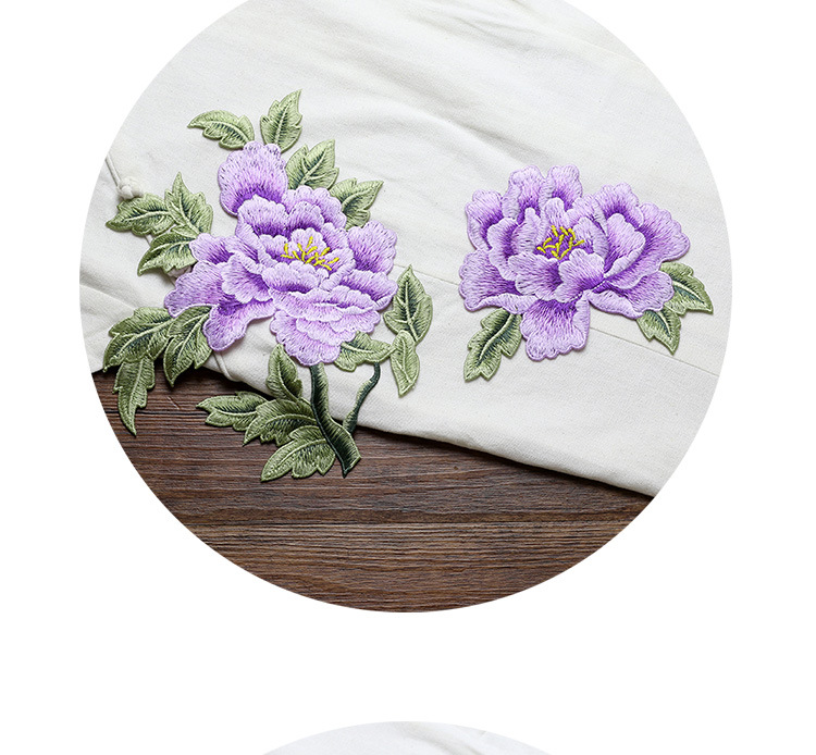 富贵牡丹花组合刺绣布贴 旗袍贴花装饰手工diy修补贴辅料补丁无胶