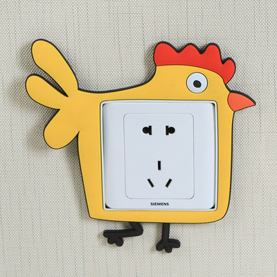 开关贴现代简约创意卡通可爱开关墙贴夜光贴纸墙壁插座装饰保护套
