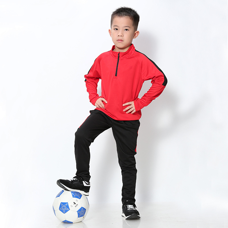 Autumn and Winter Children's Football Training Suit Long-Sleeve Suit Toddler Male and Female Adult Sports Running Clothes Finger Coat