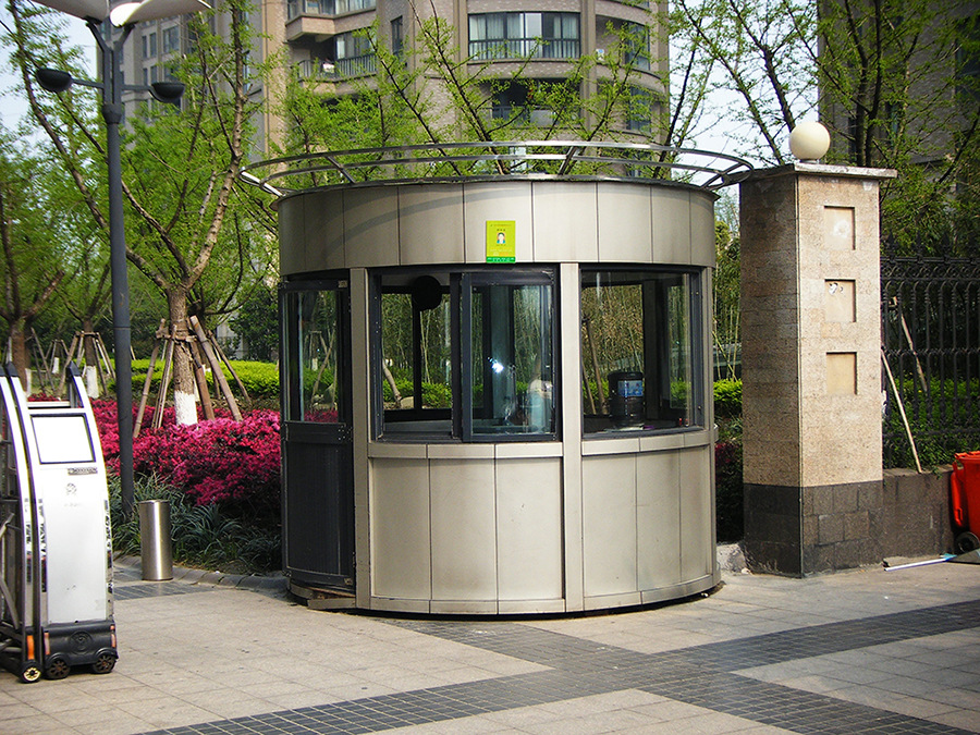 厂家供应铝塑板岗亭 小区保安岗亭 可来样定做 治安岗亭