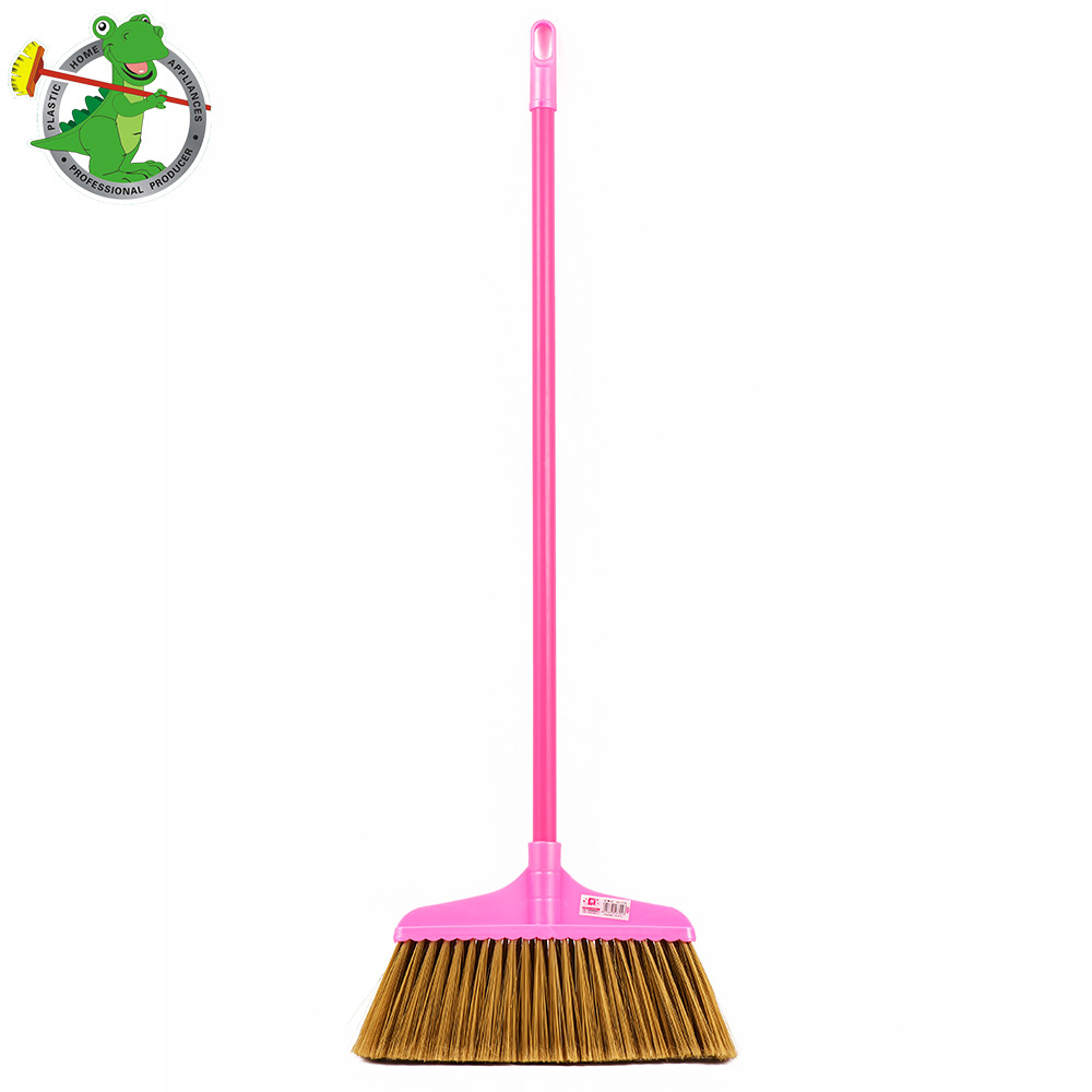 厂家直销宜佰家家用塑料扫把居家扫帚塑料软毛扫地喷漆铁杆扫把