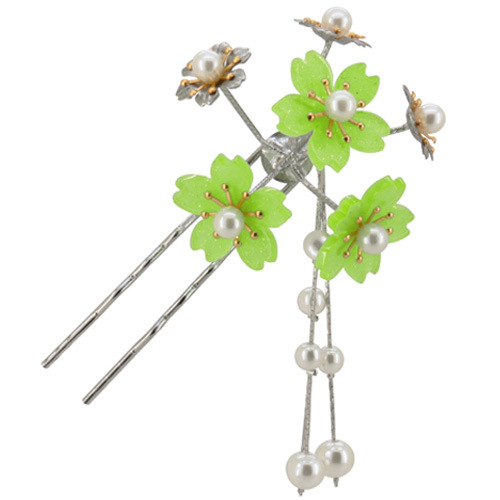 产地货源新款亚克力发簪古风简约日本和服樱白花簪子厂家直销批发