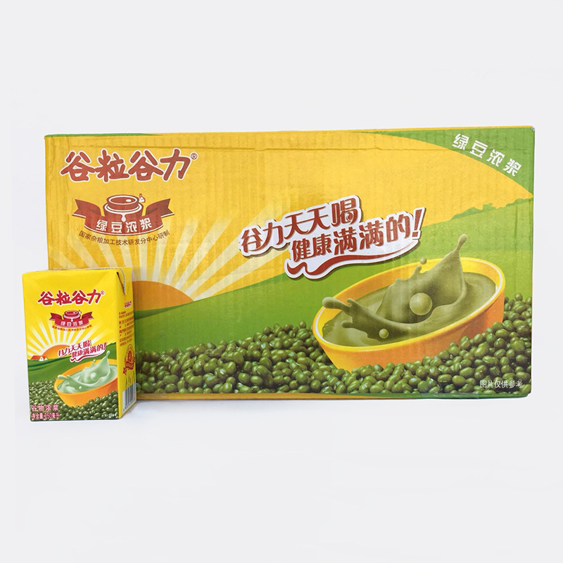 惠尔康谷粒谷力绿豆浓浆250mlx18盒装谷物营养粗粮夏季清凉代理