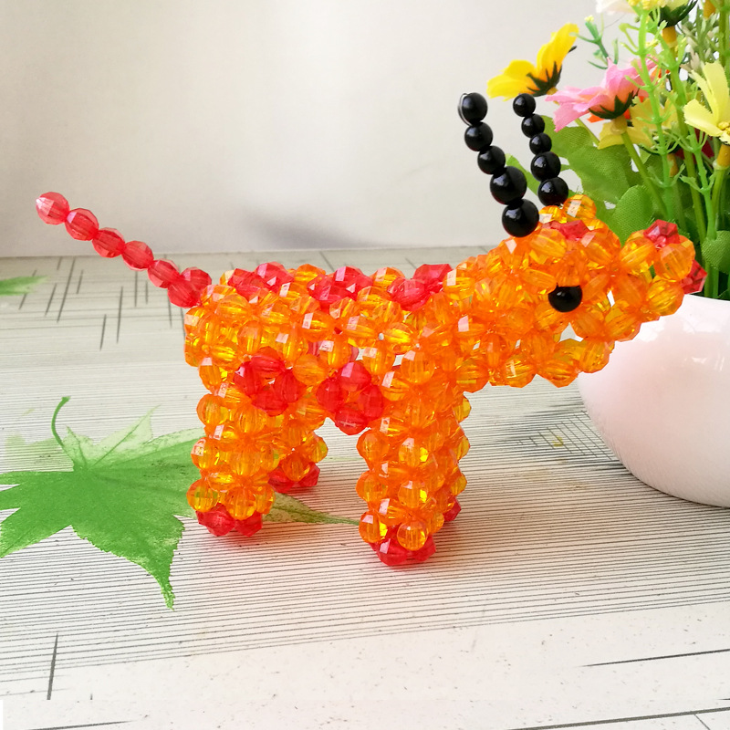 手工艺品串珠十二生肖牛亚克力装饰摆件厂价直销特价成品货源批发