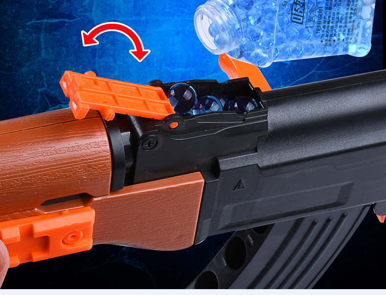 儿童水弹枪可拆卸突击步枪大号ak47 软弹枪打水晶弹珠可发射手枪