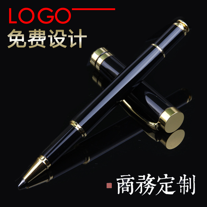 black gel pen business gifts metal roller pen customized advertising gifts ball pen logo ballpoint pen batch