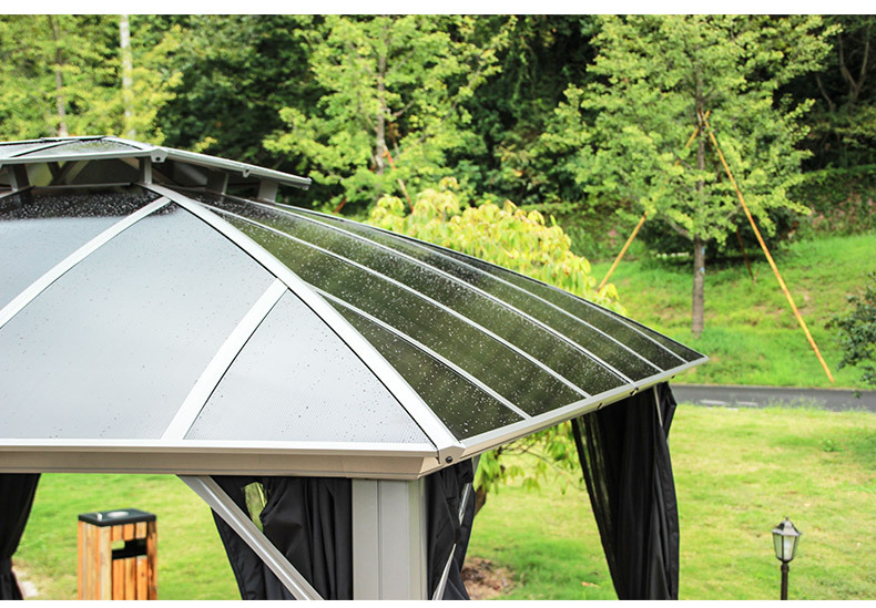 户外亭院 花园阳光棚 室外庭院别墅遮阳亭 罗马圆弧拱形pc帐篷