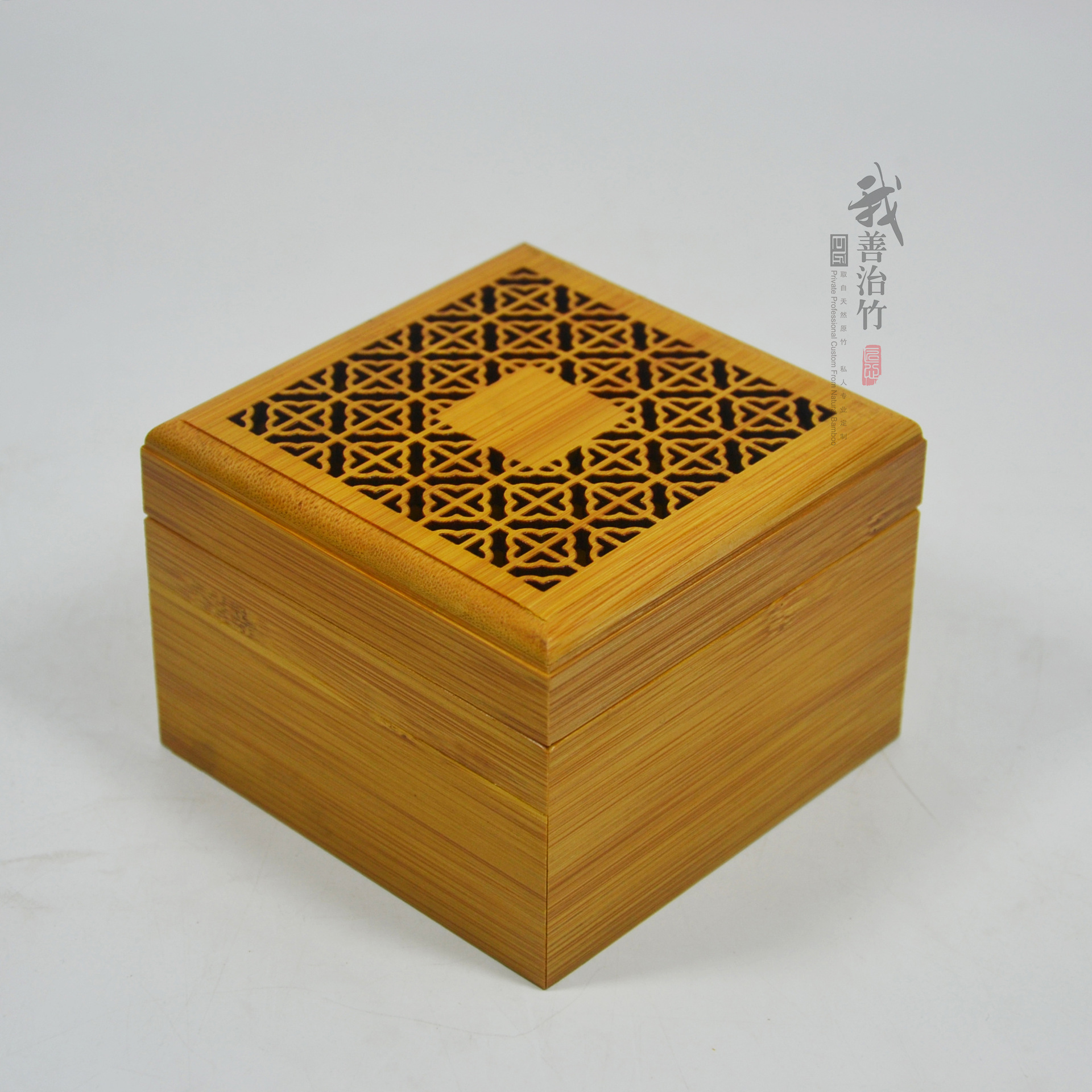 厂家批发天然镂空竹盒竹包装竹礼盒茶叶盒月饼盒收纳线香格子竹盒