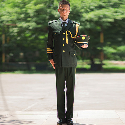 zp火箭军士兵军绿男士春秋常服套装 仪仗队二炮正装礼服一件代发