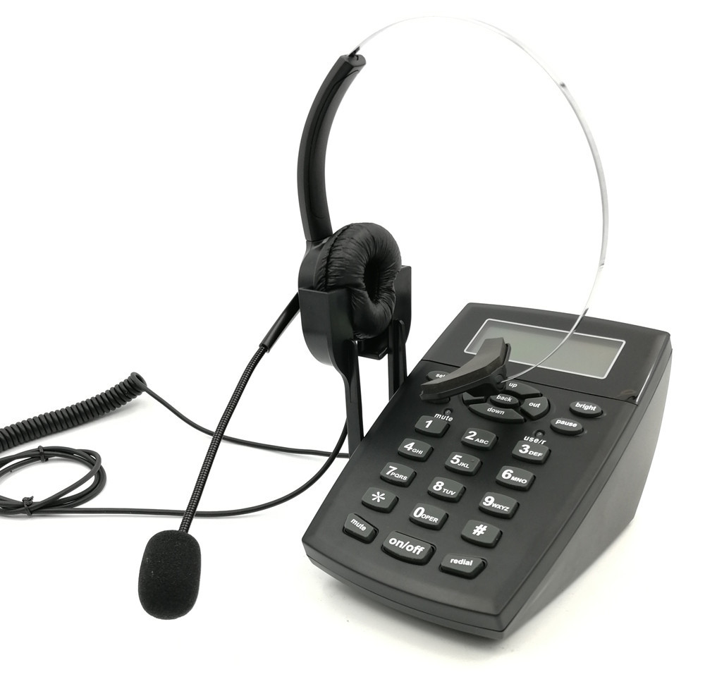 厂家直销 话务盒话务耳机客服耳麦外呼座机头戴式话务员电销