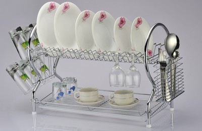 Dish Rack Special Offer Us and Europe Iron Plated with Chromium Draining Rack/Draining Bowl Rack/Dish Rack/Storage Rack