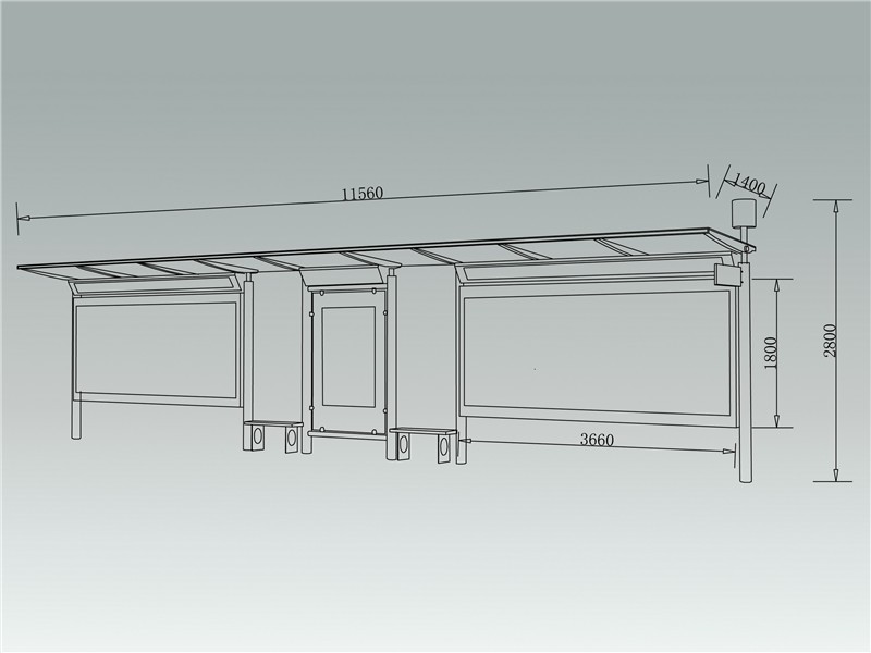 供应各种款式公交站台候车亭城市灯箱宣传栏厂家直供