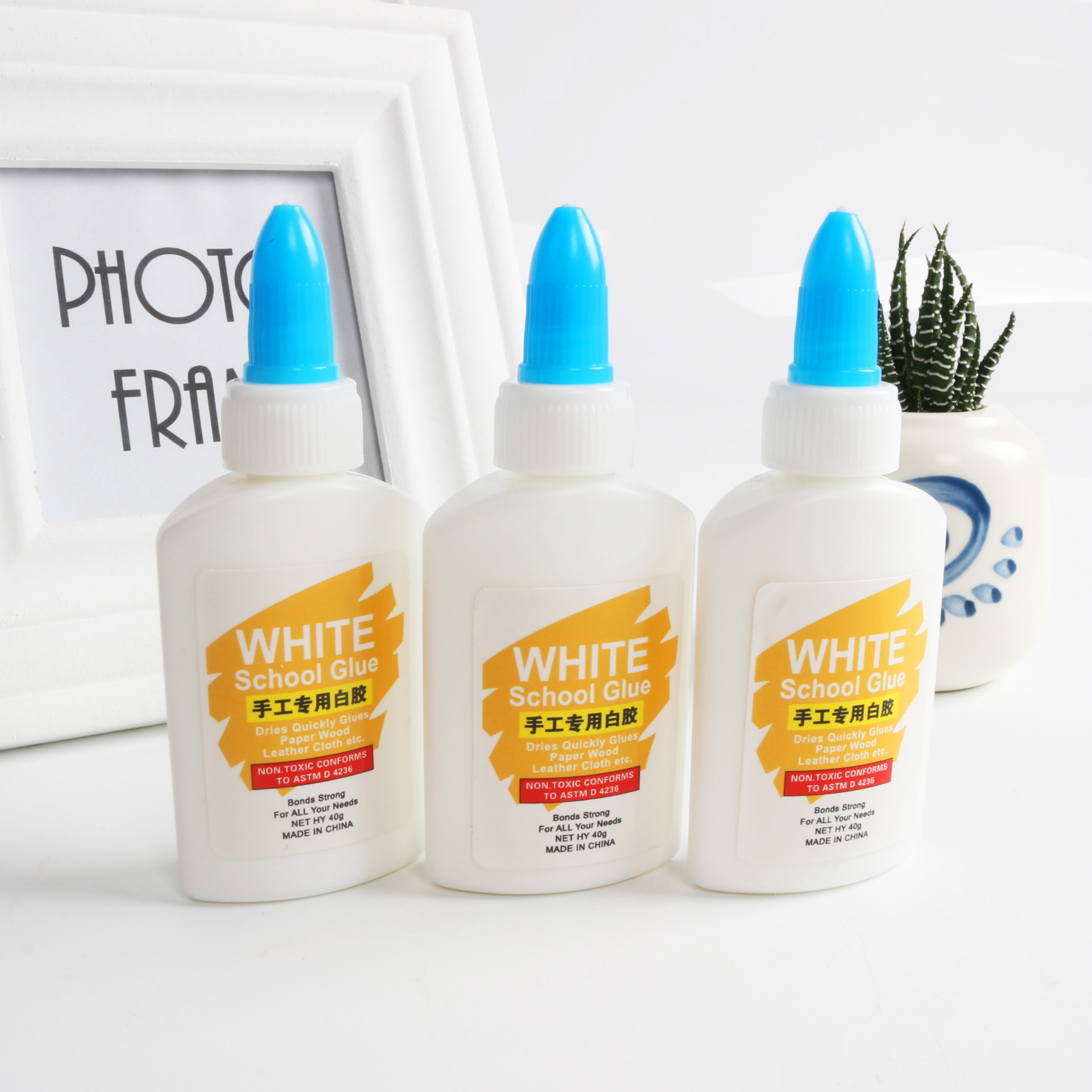 40ml白胶学生手工白胶白乳胶 儿童diy史莱姆雪花泥胶水白乳胶