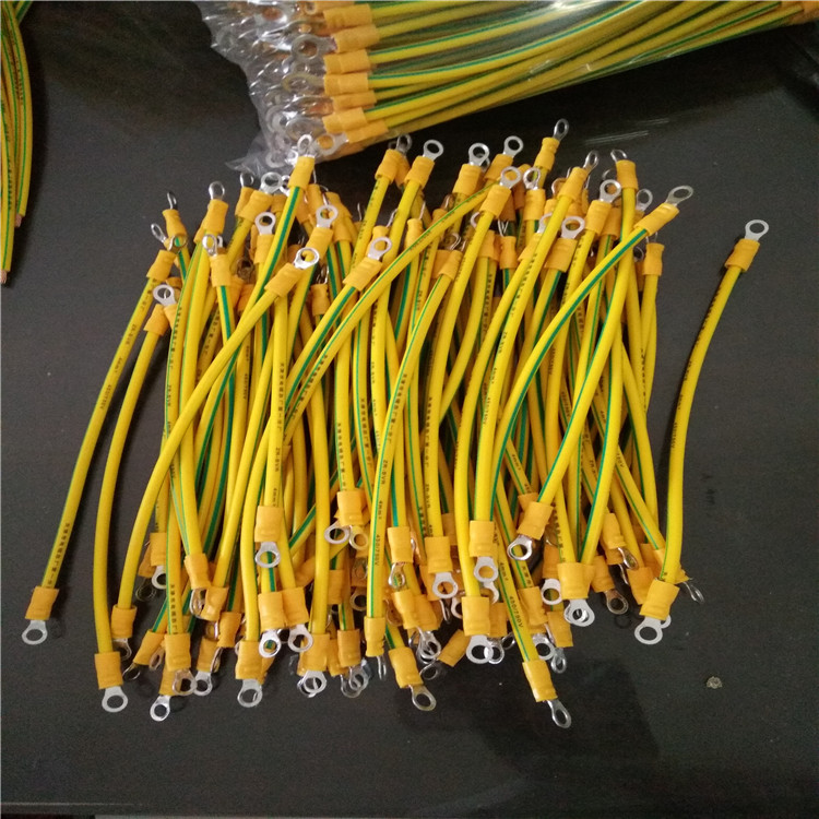 黄绿接地线 6平方1.5平方黄绿双色电线 桥架跨接线zr-bvr