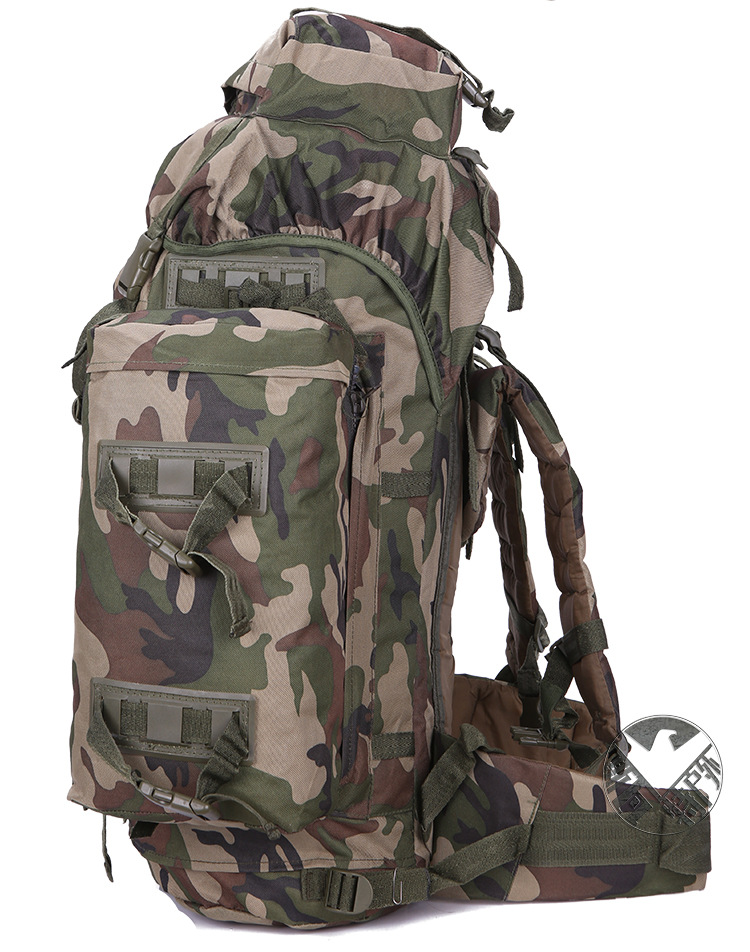 批发 丛林迷彩钢架携行具背包 大容量军训训练07大背囊战术大背包