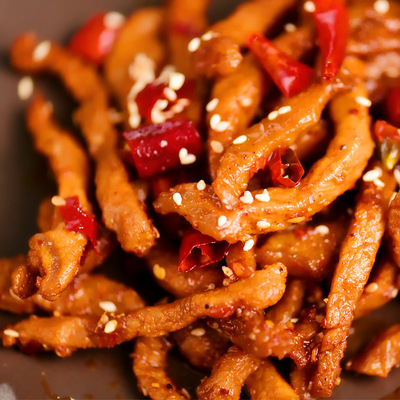 四川特产麻辣里脊100g厂家批发小吃零食纯手工无添加熟食代发.