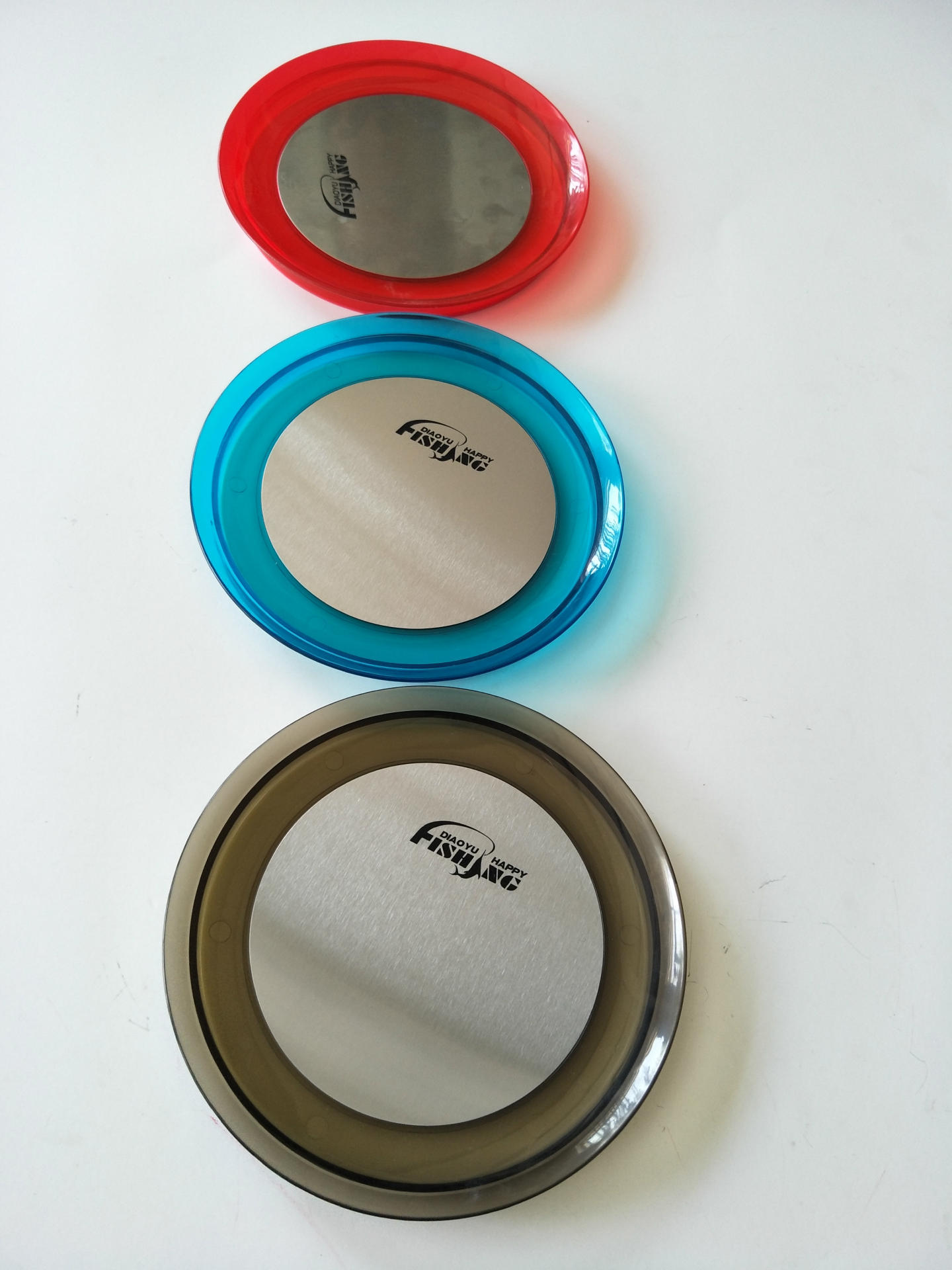 厂家批发全磁透明拉饵盘强磁拉饵盒钓椅钓箱拉饵盘磁盘浮水磁盘