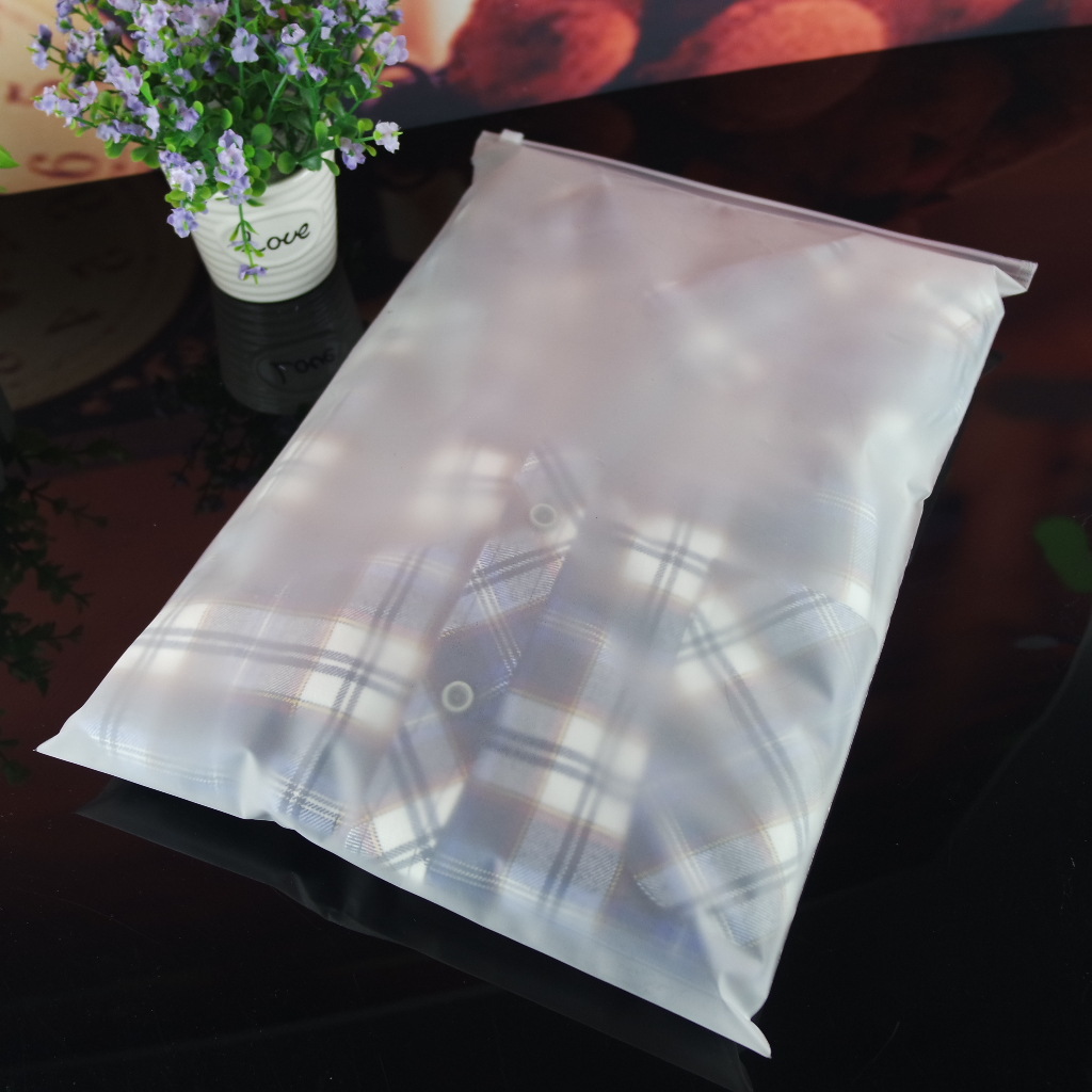 双面磨砂拉链袋 半透明自封袋 服装拉链袋收纳袋衣服包装袋子现货