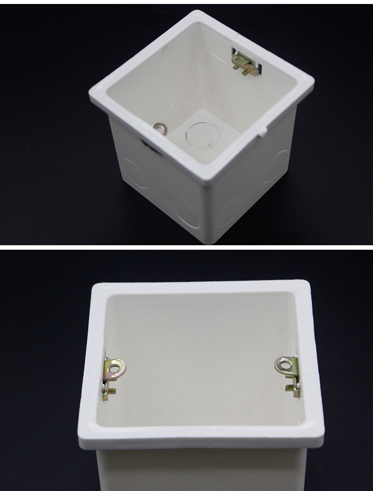 75mm塑料接线盒 86型通用开关线盒预埋暗盒布线底盒