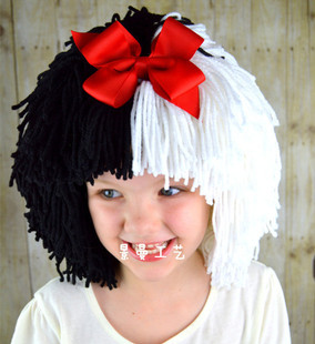 儿童手工假发帽