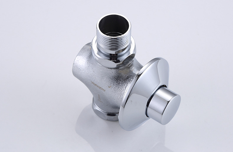 友莱五金水暖 全铜蹲便延时阀 厕所专用手按冲水阀 冲洗阀批发