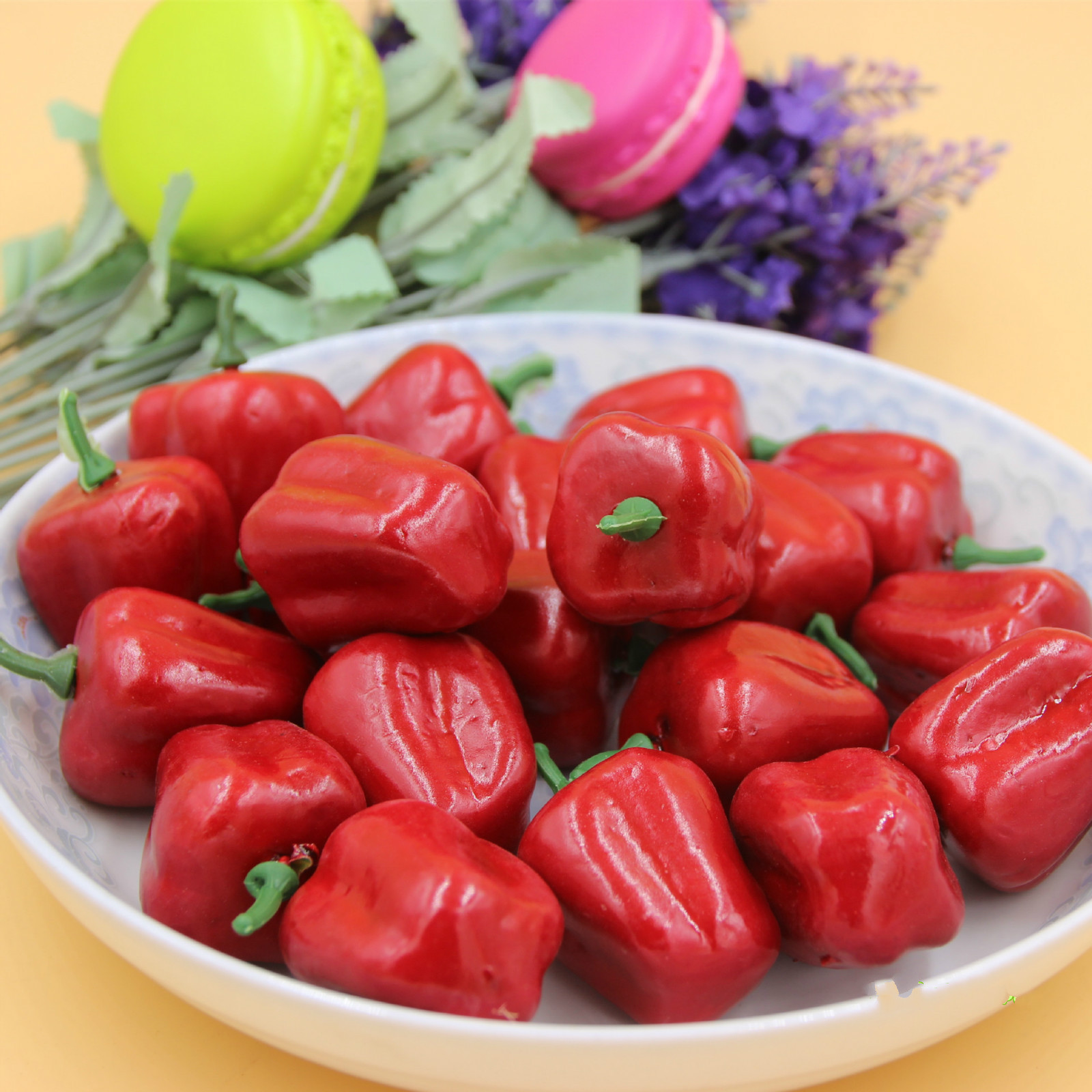 小红辣椒 仿真灯笼椒 假迷你小水果批发橱窗展示装饰道具